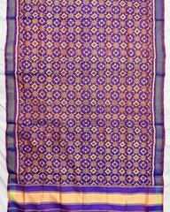 Purple Buttonful Patola Dupatta