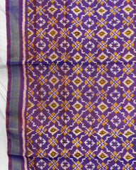 Purple Buttonful Patola Dupatta