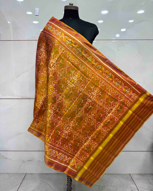 Golden Navratan Manekchowk Patola Dupatta