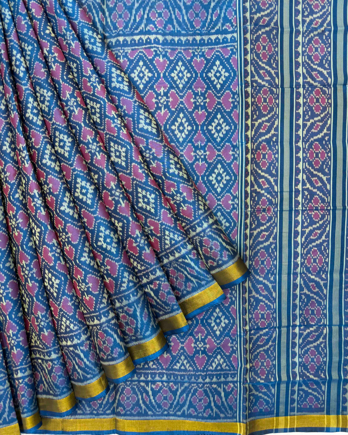 Rama Blue Panchanda Patola Saree