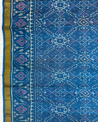 Rama Blue Manekchowk Patola Saree