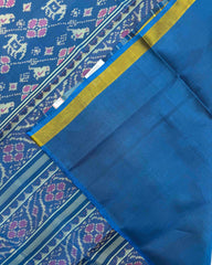 Rama Blue Narikunj Leheriya Patola Saree