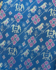 Rama Blue Narikunj Leheriya Patola Saree