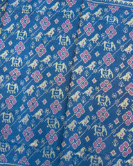 Rama Blue Narikunj Leheriya Patola Saree