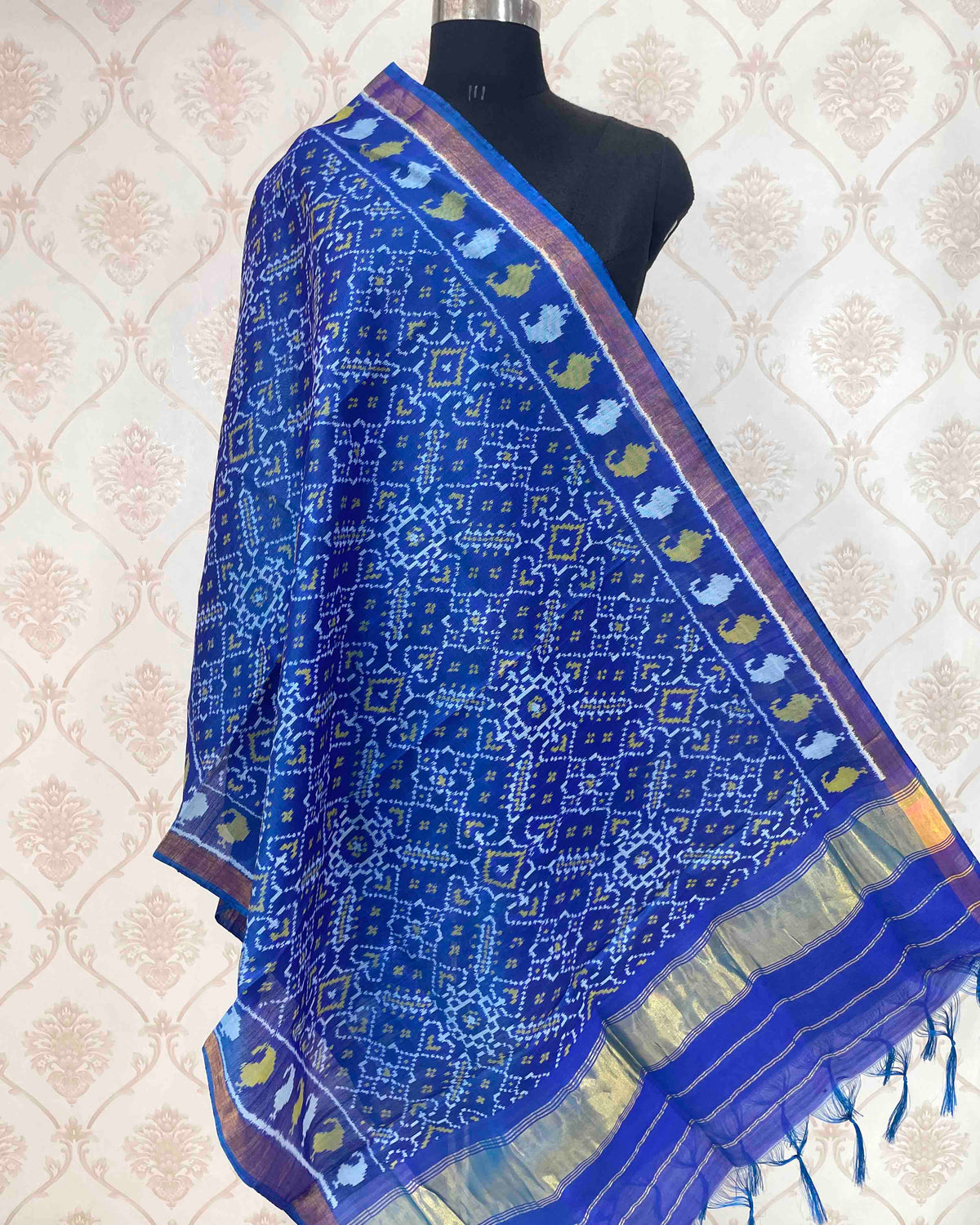 Blue Manekchowk Designer Patola Dupatta