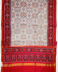 Red & White Manekchowk Patola Saree