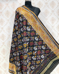 Black Narikunj Designer Patola Dupatta