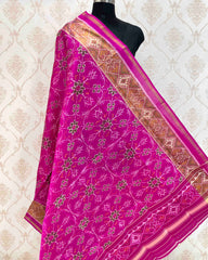 Pink Chhabdi Designer Patola Dupatta