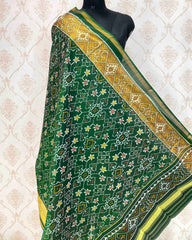 Green Navratan Designer Patola Dupatta