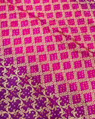 Purple & Pink Banarasi  Saree