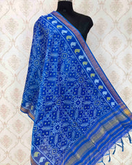 Blue Manekchowk Designer Patola Dupatta